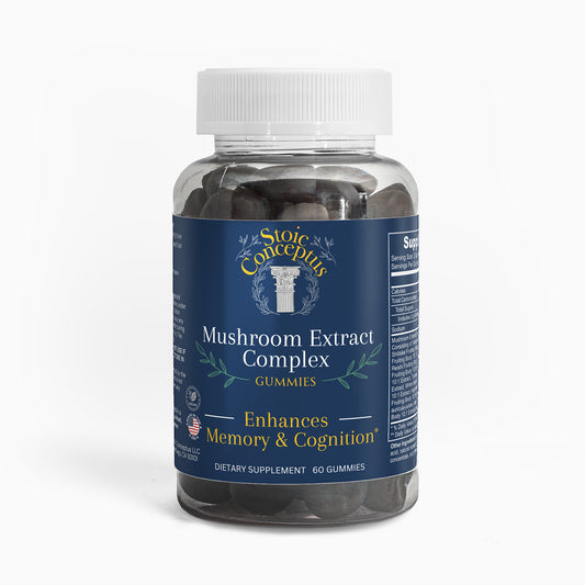 Mushroom Supplement, front of bottle